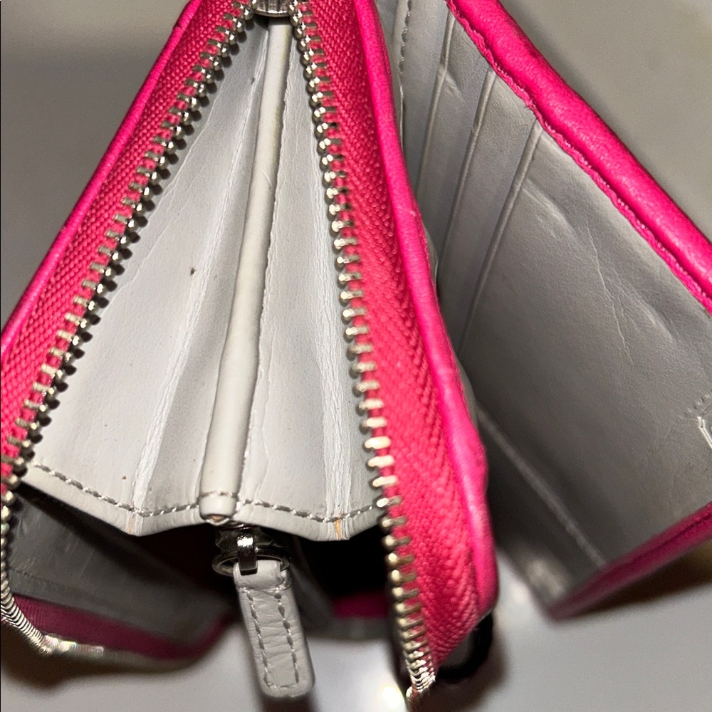 Coach Fuchsia Perforated Women's Wallet - Picture 12 of 16